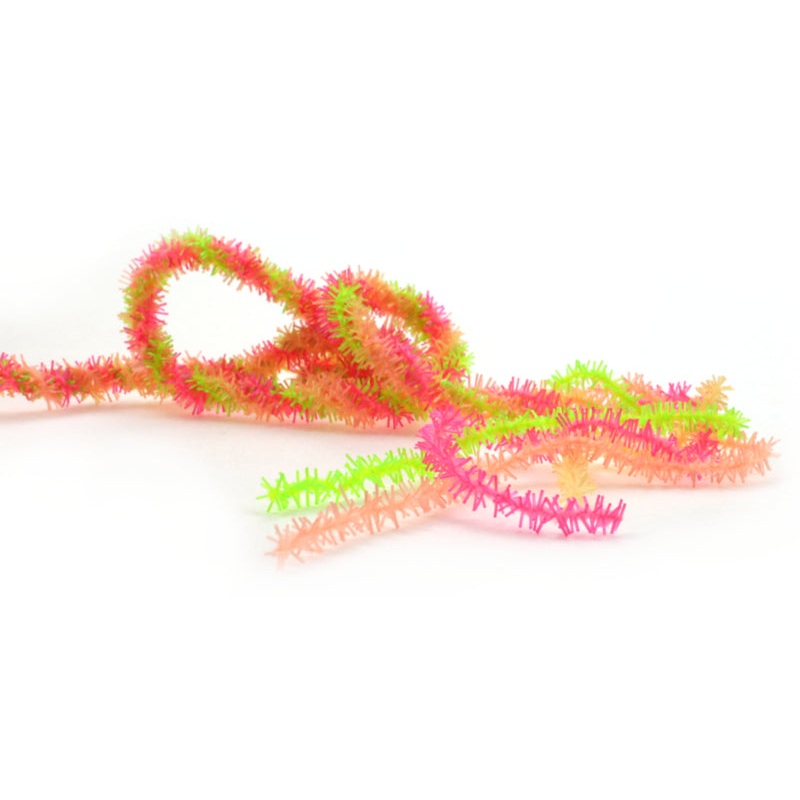 Textreme Gummy Chenille 6mm|Fluo Chartreuse|Fluo Yellow|Fluo Orange|Fluo Fuchsia|Fluo Melon|Fluo Candy Pink|Fluo Blood Red|Fluo Sweetcorn|Fluo Cheese