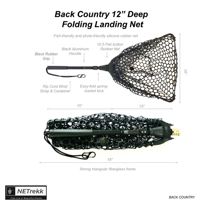 BACK COUNTRY 15 Handle Medium Folding Landing Net