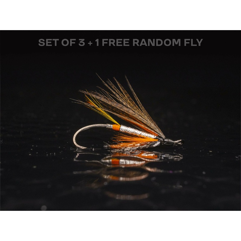 3 Blackville + 1 FREE random salmon fly