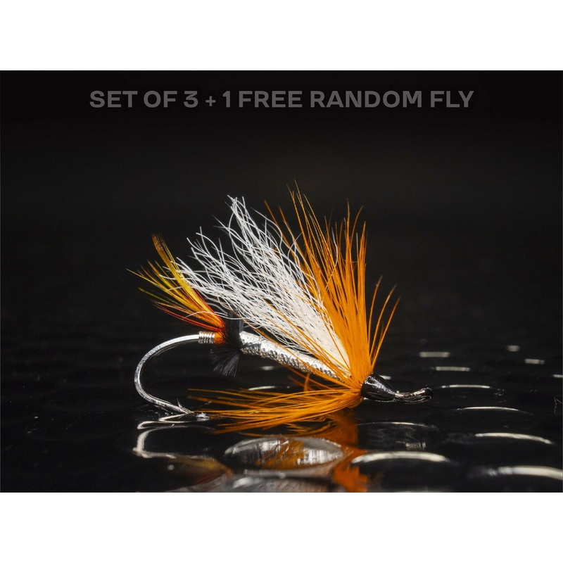 3 Orange Blossom Special + 1 FREE random salmon fly