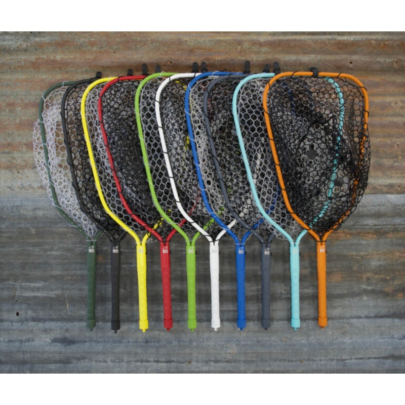 Rising Stubby Lunker Net|Electric Orange/Clear Bag|Gunmetal Grey/Clear Bag|Racing Red/Clear Bag|Lime Green/Clear Bag