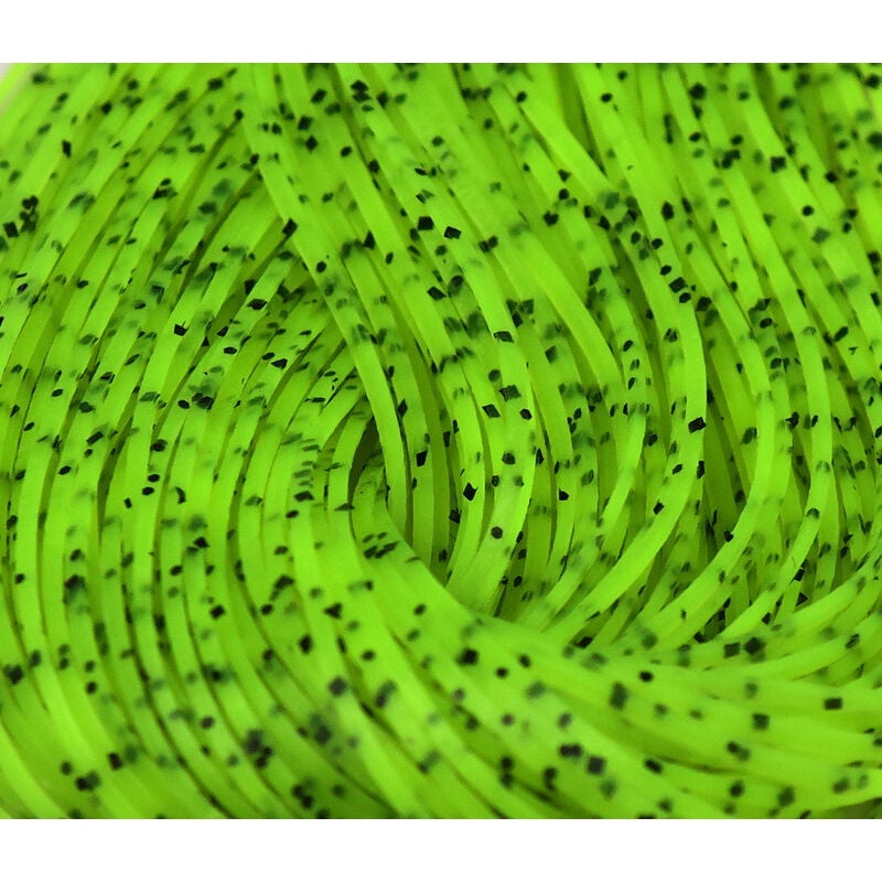 Hareline Crazy Legs|Chartreuse Black|Chartreuse/Silver Flake|Lt. Olive/Purple Green Flake|Minnow Grey/Black-Pearl Flake|Pearl|Pink/Pearl Pepper|Yellow/Gold Black Flake