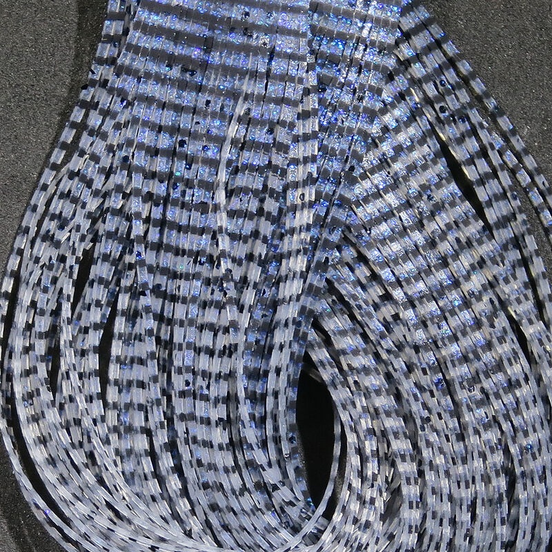 Hareline Grizzly Flutter Black Barred Legs