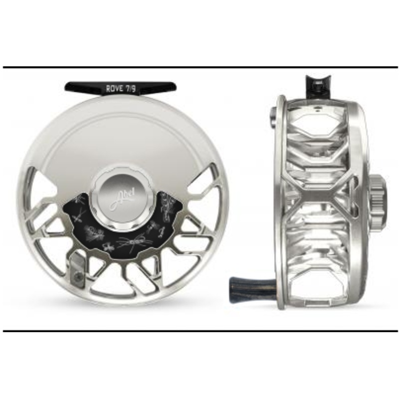 Abel Rove Reel|Finish: Black – Drag Knob: Black – Drag Plate: Freshwater – Handle: Ebony|Finish: Platinum – Drag Knob: Platinum – Drag Plate: Freshwater – Handle: Ebony|7/9|9/11