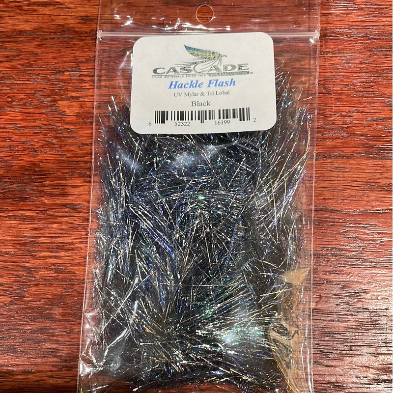 Cascade Hackle Flash|Black|Blue|Cerise|Chartreuse|Gold|Green|Olive|Orange|Purple|Rootbeer|Silver