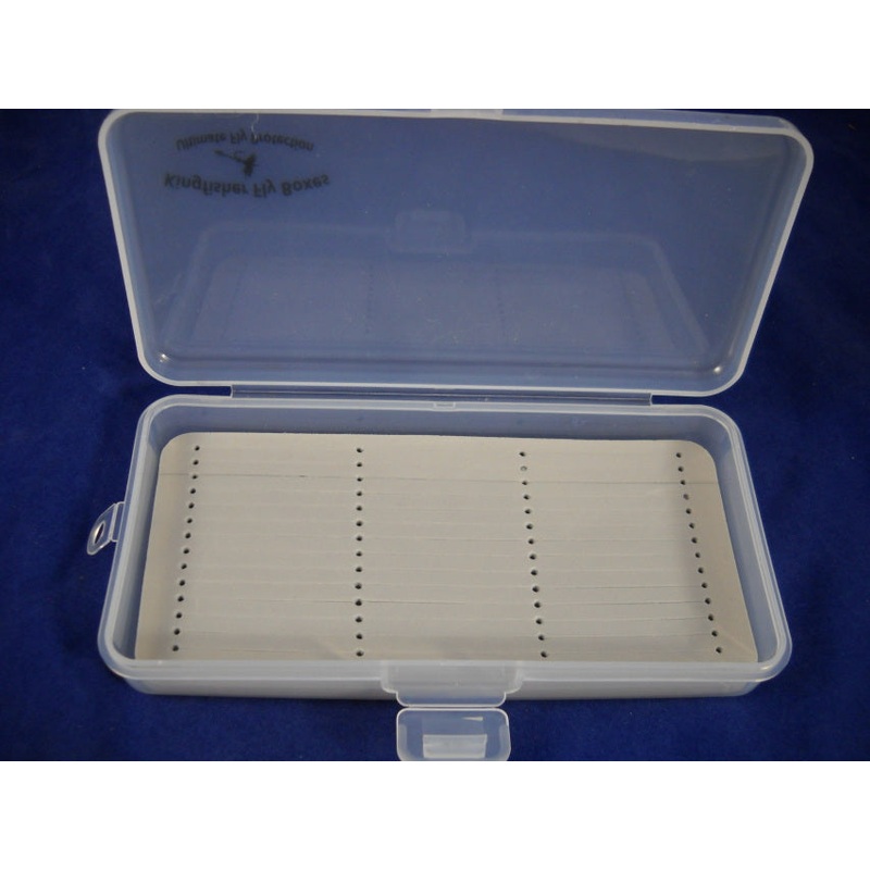 CRO Clear Poly Fly Box with Slot Foam Gray Liner