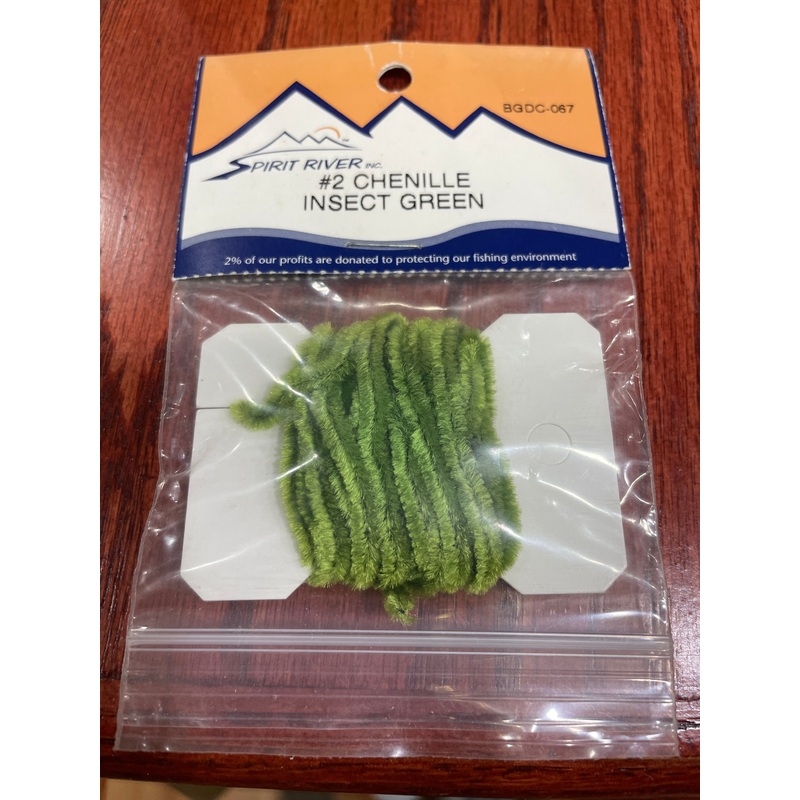 Spirit River Chenille|Fl. Orange|Fl. White|Insect Green|Purple