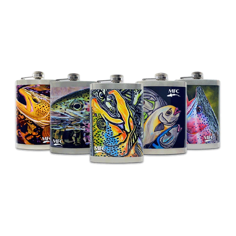 MFC Hip Flask|Estrada’s Slam|Maddox’s Brown Trout XI Skin|Puckett’s High Plains Drifter|Sundell’s Winter Rainbow|Udesen’s Montana Brown|Sundell’s Starlight Rainbow – Grey Camo