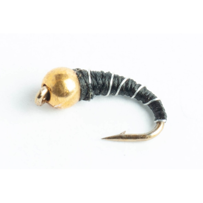 Bead Head Zebra Midge Nymph Fly, 6-Pack – Black or Red