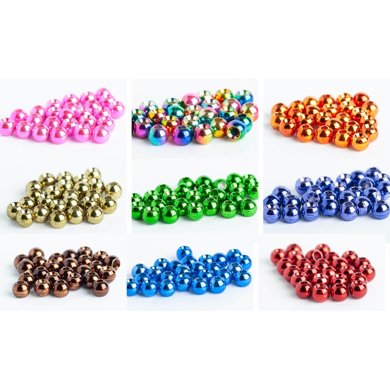 Metallic Tungsten Beads for Fly Tying  – 25 Pack