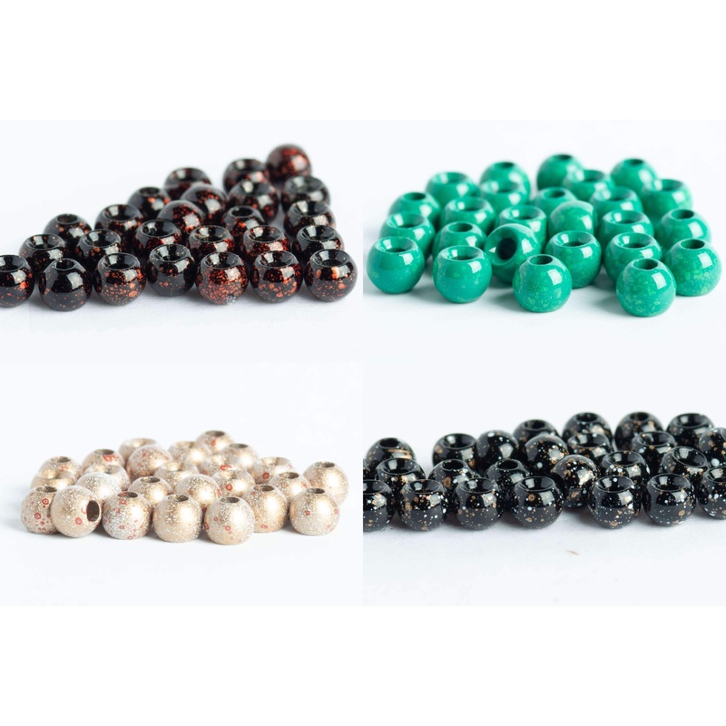 Mottled Tungsten Beads for Fly Tying – 100 Pack