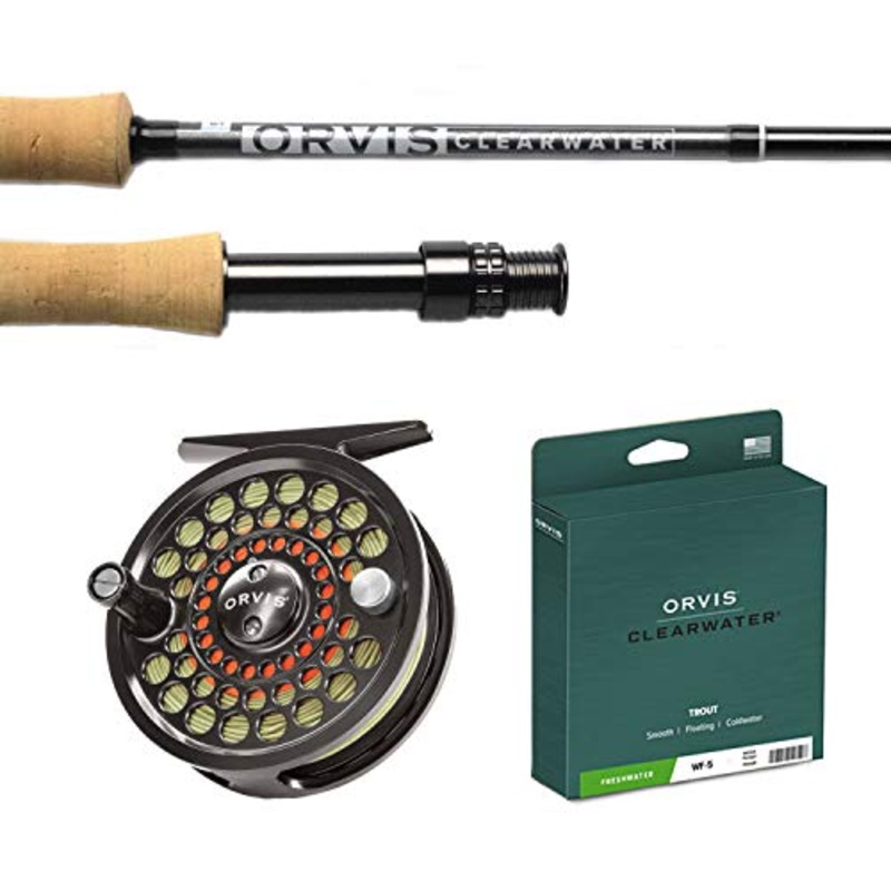 Orvis Clearwater Rod and Battenkill Reel Combo – Outfit 7ft – 6 in. 3 wt. 4 pc. (763-4) with WF3F Clearwater Line & Backing. ( ON SALE )               E