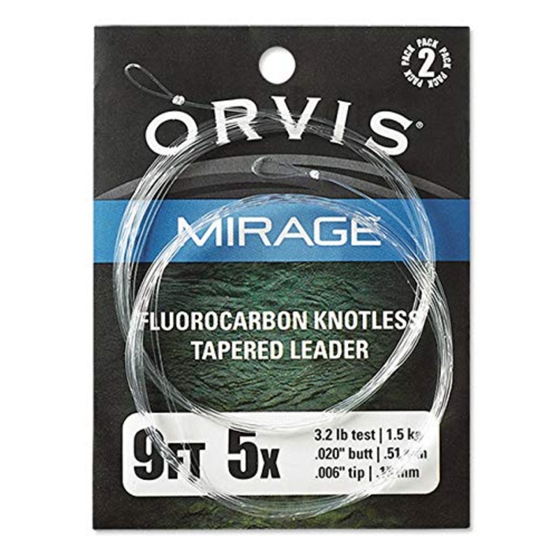 Orvis Fluorocarbon Mirage Knotless Trout & Big Game Leader (2 pack)