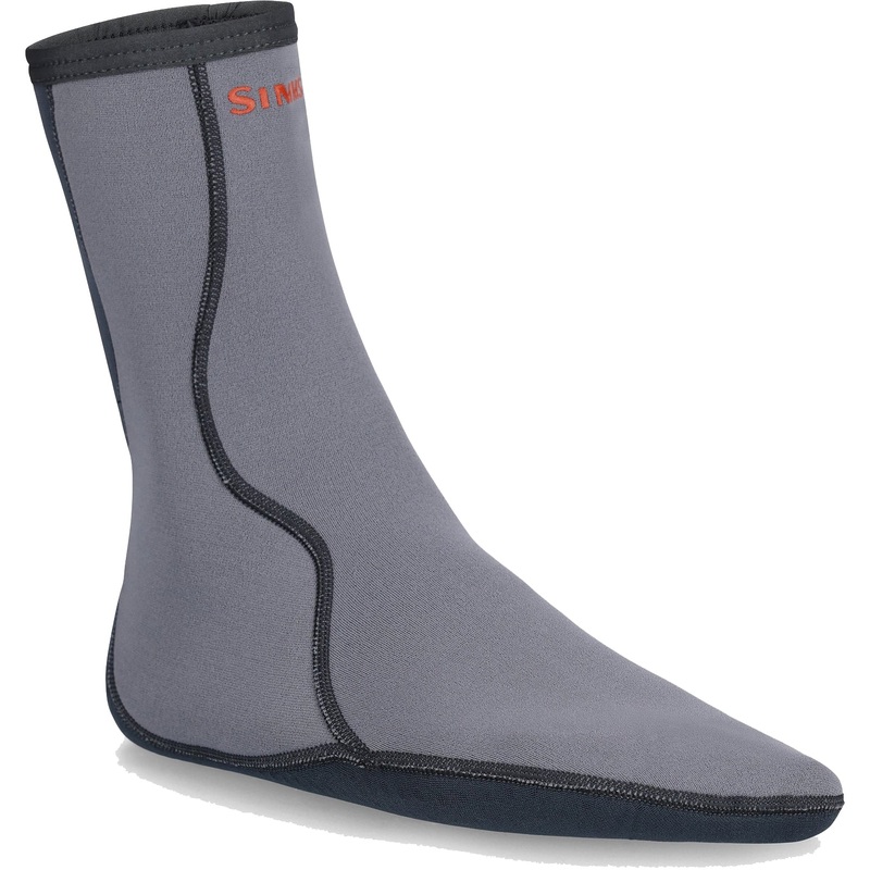 Simms Neoprene Wading Socks|Steel|XS (M’s 4-5 W’s 6-7)|S (M’s 6-7 W’s 8-9)|M  (M’s 8-9 W’s 10-11)|L (M’s 10-11 W’s 12-13)|XL (M’s 12+)