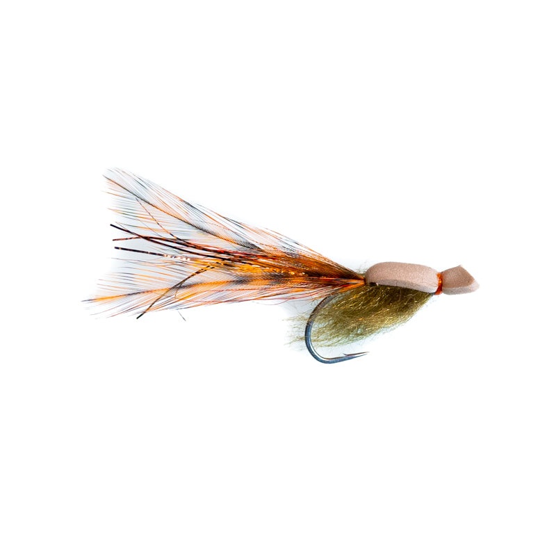 Baby Tarpon Gurgler|Tan/Olive|Olive / Chartreuse