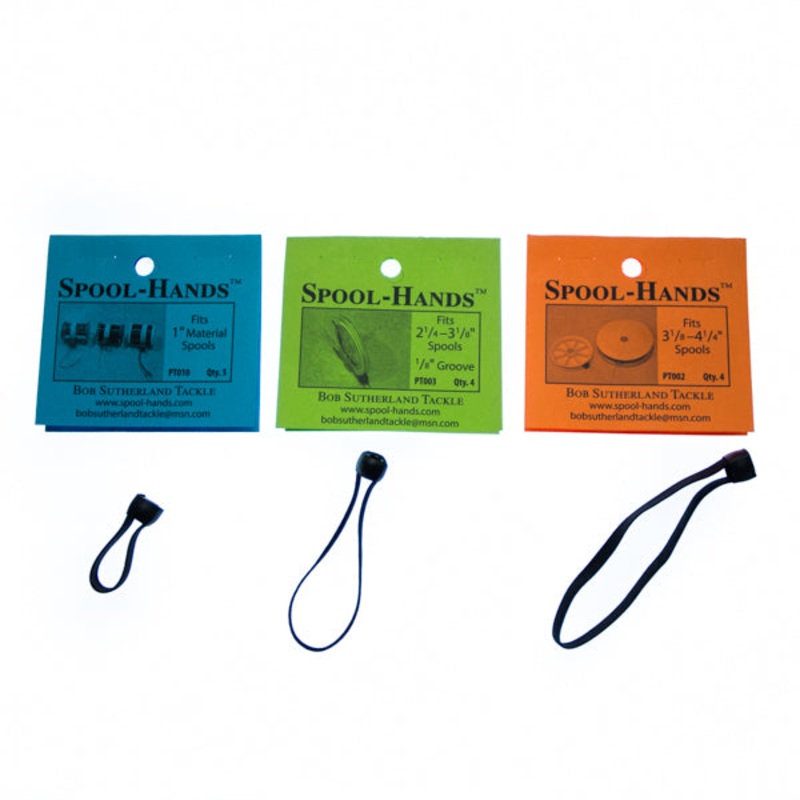 Spool-Hands|1″ Material Spools|2 1/4″ – 3 1/8″ Rio Tippet Spools|3 1/8″ 4 1/4″ Maxima Spools