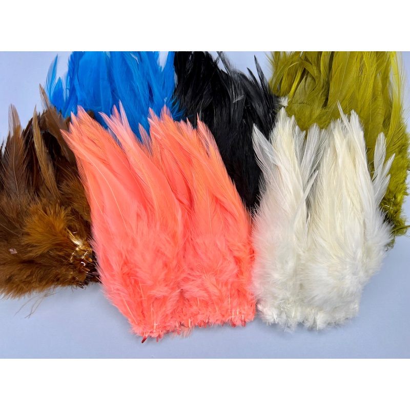 Strung Chinese Saddle Hackle 5-7