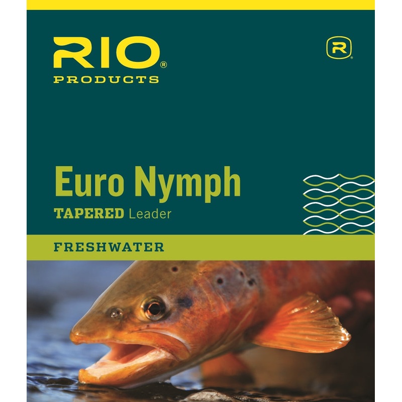 RIO Euro Nymph Leader|0X/2X – BLK/WHT|0X/2X – PNK/YLLO