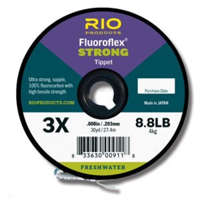 Rio Fluoroflex Strong Tippet|0X / 15.5 lb|1X / 13.3 lb|2X / 11.2 lb|3X / 8.8 lb|4X / 7.3 lb|4.5X / 6.1 lb|5X / 5.2 lb|5.5X / 4.5 lb|6X / 3.8 lb|7X / 2.6 lb