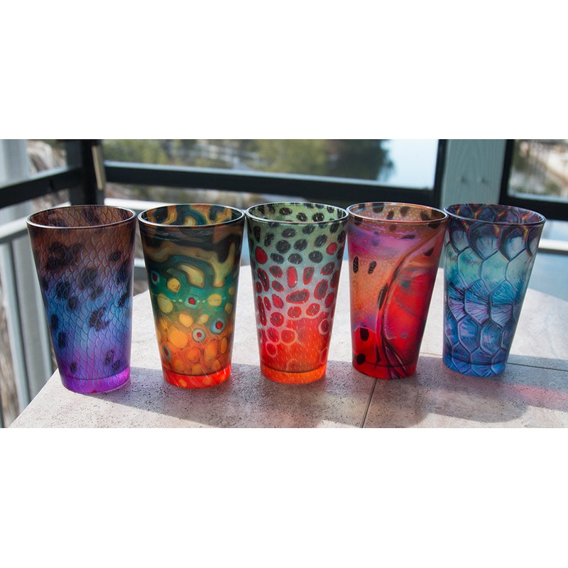 DeYoung Pilsner Glass|Tarpon Flank|Rainbow Trout Flank|Brown Trout Flank|Brook Trout Flank|Cutthroat Trout Flank|Rainbow Trout Face|Brook Trout Face|Cutthroat Trout Face|Brown Trout Face|Tarpon Face