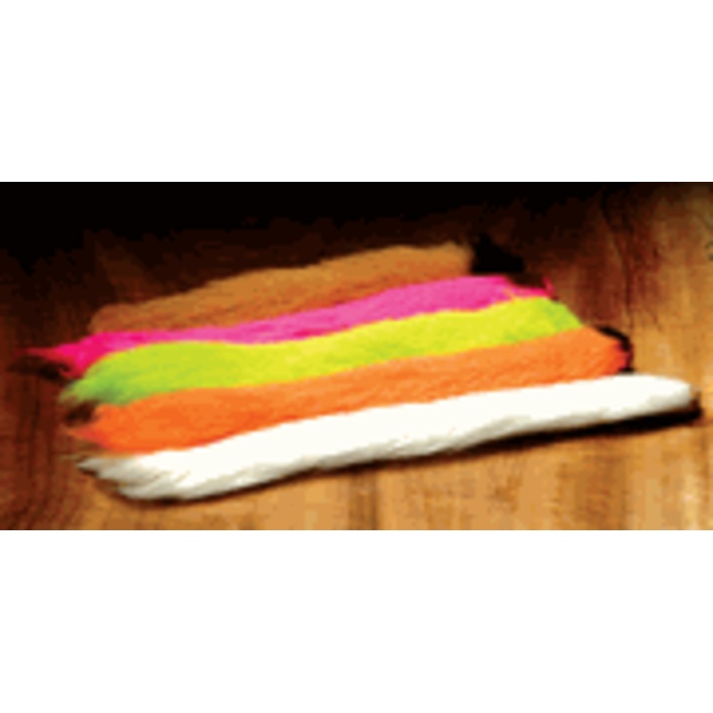 Hareline Calf Tails|White|Yellow|Fl Yellow|Light Pink|Black|Fl Orange|Tan|Olive|Chartreuse|Hot Orange|Red