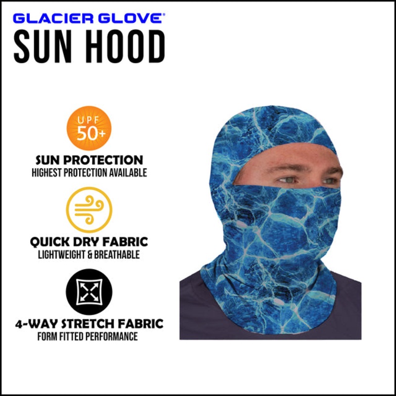 Glacier Glove Blue Camo Sun Hood