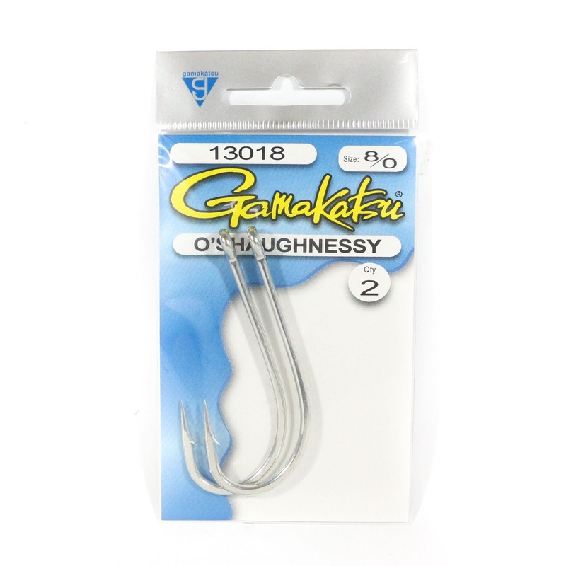 Gamakatsu O’Shaughnessy Hooks|Size 8 (8 hooks)|Size 4 (7 hooks)|Size 2 (7 hooks)|Size 1 (6 hooks)|Size 1/0 (6 hooks)|Size 2/0 (5 hooks)|Size 3/0 (5 hooks)|Size 4/0 (4 hooks)|Size 6/0 (3 hooks)