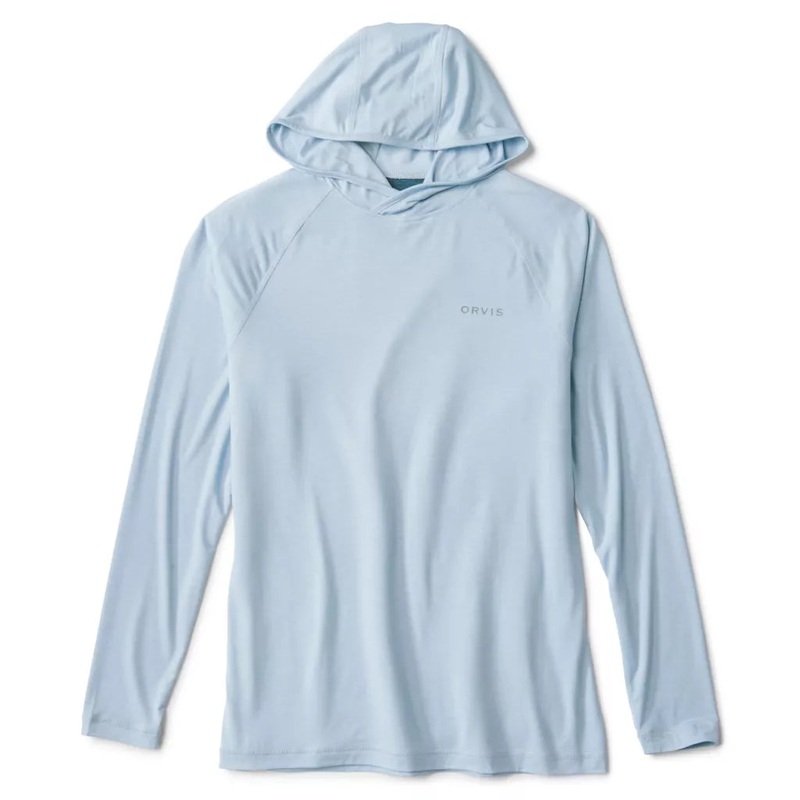 Orvis DriCast Hoodie|Light Gray Heather|Blue Fog|Small|Medium|Large|X-Large