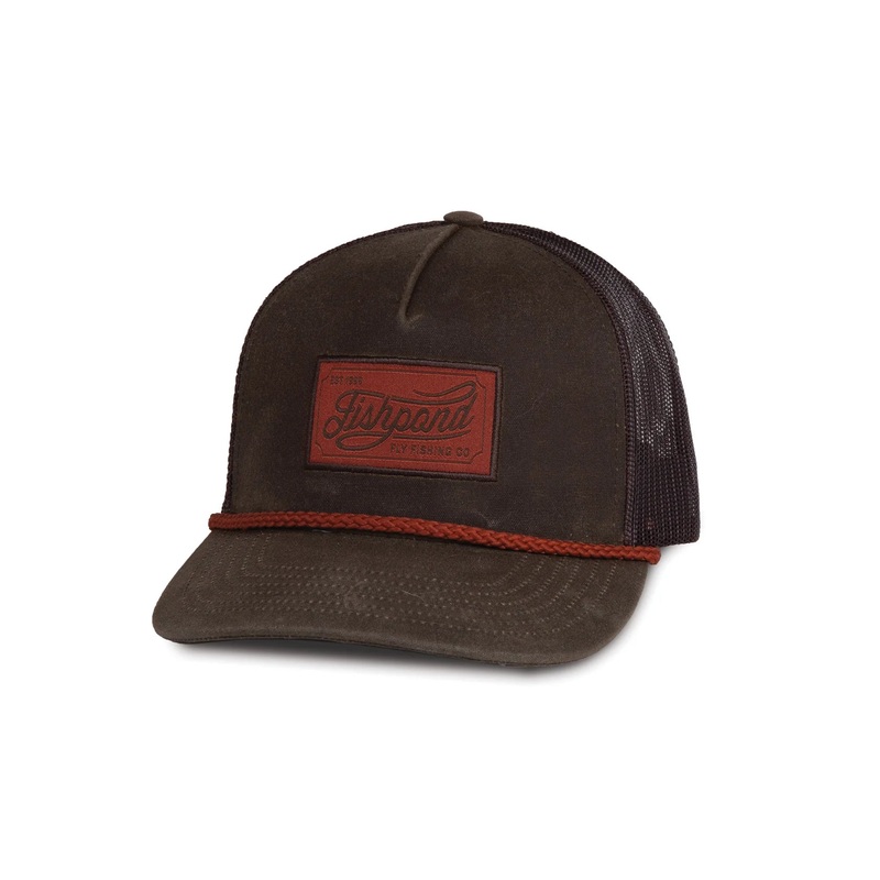 Fishpond Heritage Trucker Hat|Peat Moss|Sandbar/Orange