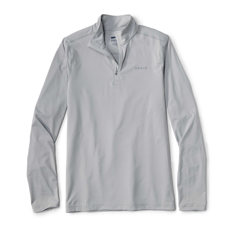 Orvis Sun Defense 1/4 Zip|Pacific Blue|Titanium|Small|Medium|Large|X-Large|XX-Large