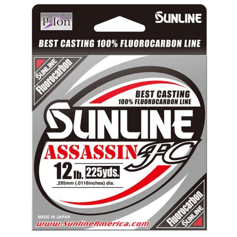 Sunline Assassin FC|8 lb|10 lb|12 lb|15 lb|17 lb|20 lb|25 lb|Natural Clear|225 yds