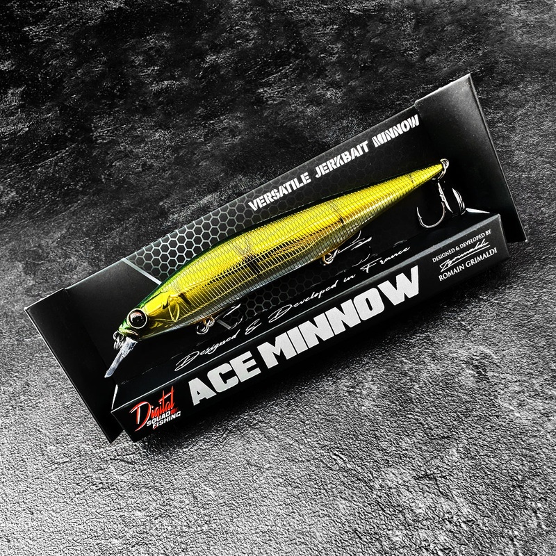 Digital Squad Ace Minnow 108F|YG Perch|Galactic Bleak|MAT Firetiger|MAT Albino|Internal Craw|Bright Sexy Shad