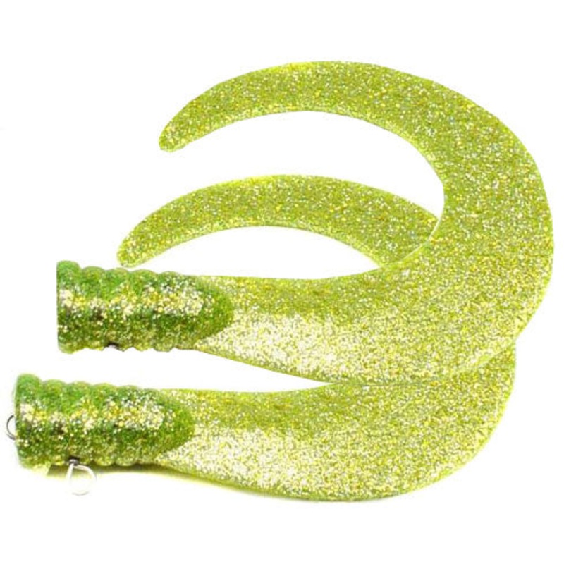 SvartZonker Big Tail – 2 Pack|Black Chartreuse|Black Fl. Red|Black Gold|Blue Pearl White|Chartreuse|Fire Flame|Gold Glitter|Green Pearl White|Motoroil|Paper White|UV White|Real Fluo Hot Red|Sucker