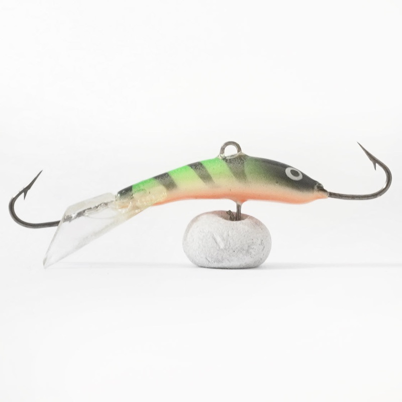 Fiskas Balans – 38mm 4g|Abborre|Fegis|Fluo Orange|Papegoj|Sprcklig Rd