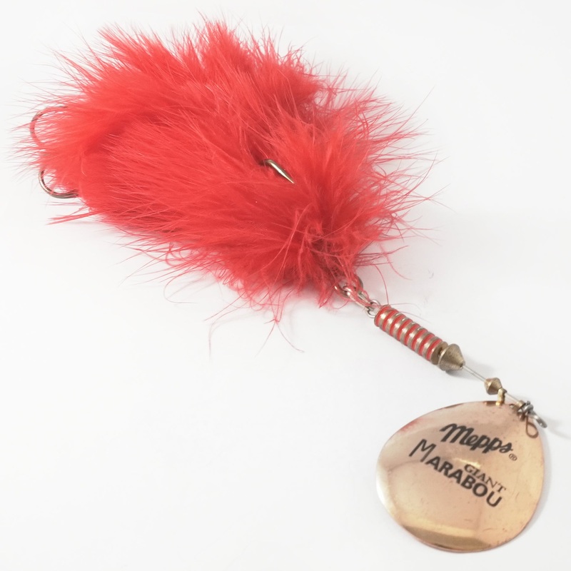 Mepps Marabou Musky Spinner|Rd|Gul|Svart