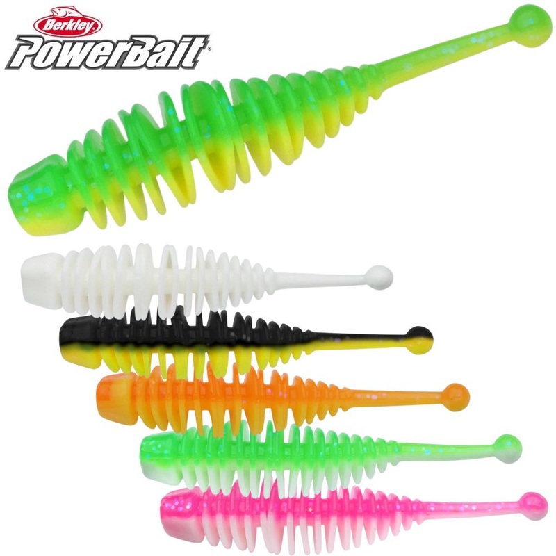Powerbait Naidad 50 mm|Black Sunshine Yellow|Orange Sunshine Yellow|Pink White|Spring Green Sunshine Yellow|Spring Green White