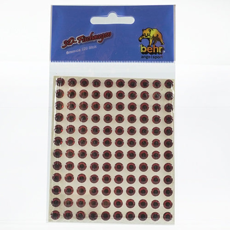 Behr – 3D Fishaugen – Red|6 mm  ca 120 pcs|5 mm  ca 154 pcs