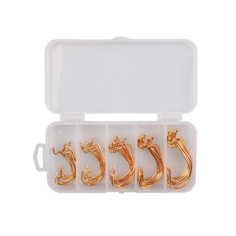 ProSeries High-Carbon Offset Hooks (Gold) – Set of 50