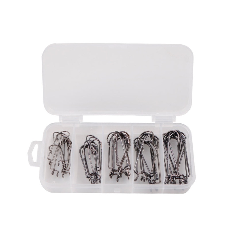 ProSeries High-Carbon Offset (Round Bend) Hooks – Set of 50