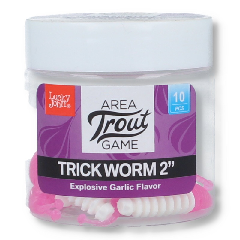 Lucky John Trick Worm 2|Pink / White