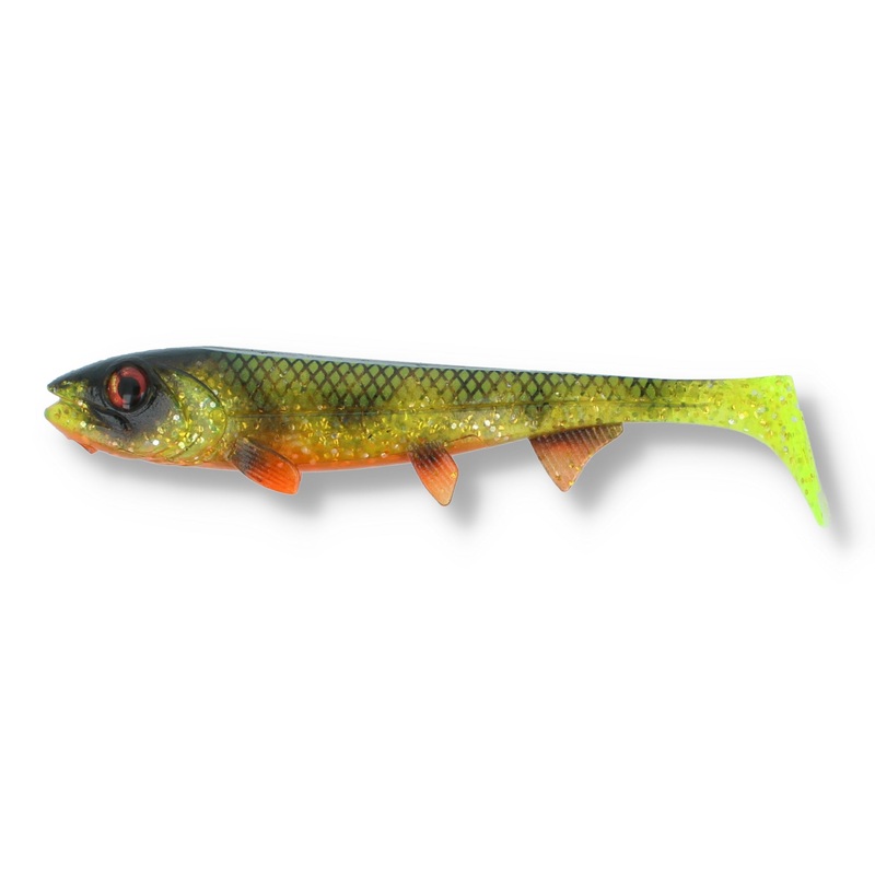Hostagevalley Lures Shad 5,5|Natural Perch|Spotted Bullhead|UV Saibling|Green Attack|Transperent Perch