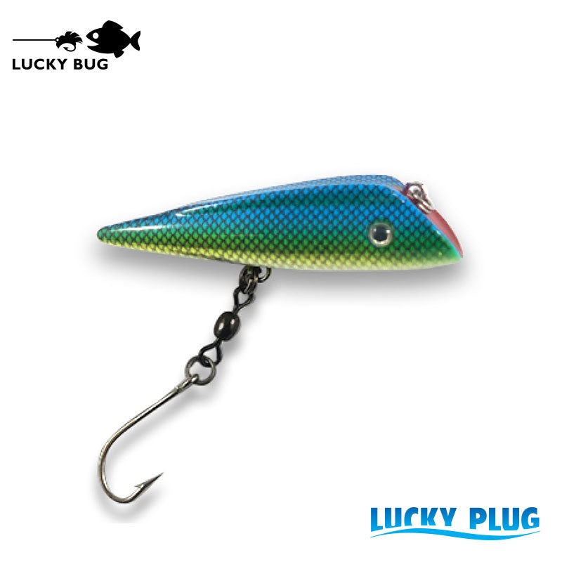 Lucky Plug – Coho Candy|2.75″ – Small|4″ – Medium|5″ – Large|6.75″ – Extra Large