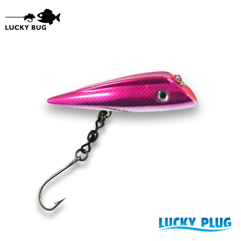 Lucky Plug – Pink Hatch Back|2.75″ – Small|4″ – Medium|5″ – Large|6.75″ – Extra Large