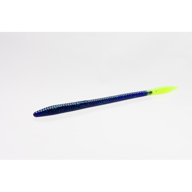 Zoom Trick Worm|Motoroil/Chartreuse|Junebug/Chartreuse|Watermelon Red|Cranberry|Huckleberry|Raspberry Shad|Black|Green pumpkin green flake|Green pumpkin candy red|watermelon candy red|watermelon chart.|Green pumpkin red|black red glitter|smoke purple|smok