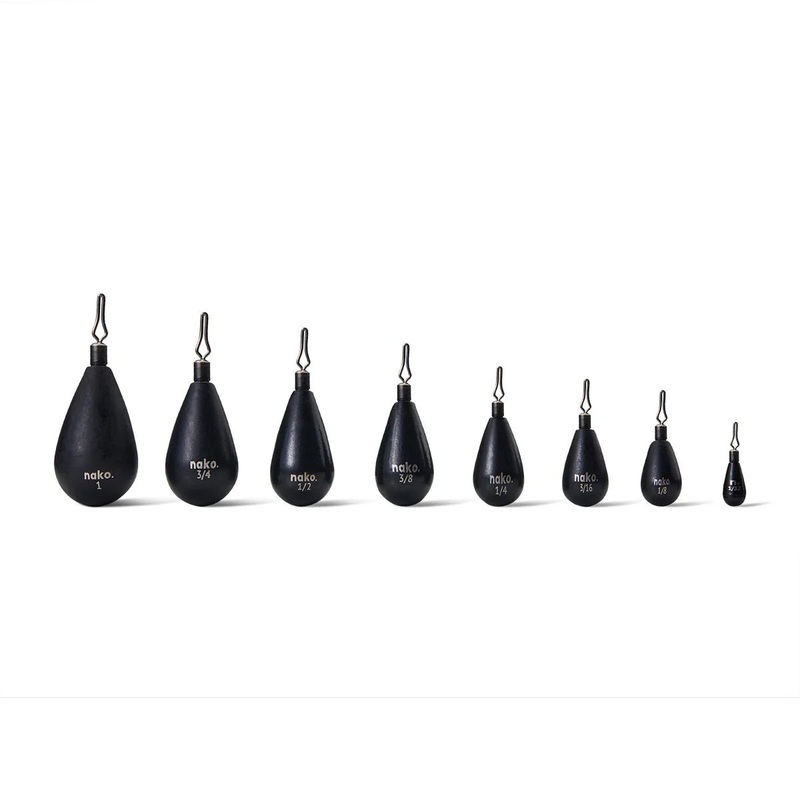 Nako 97% Purity Tungsten Tear Drop Shot Weights | 5 Pack | Bulk Pack