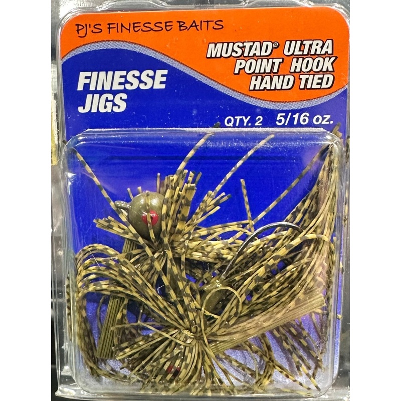 PJs Finesse Jig  Hand-Tied with Mustad Ultra Point Hook (2 Pack)
