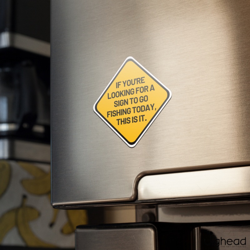 Wave Theory | Fishing Sign | Fridge Magnet