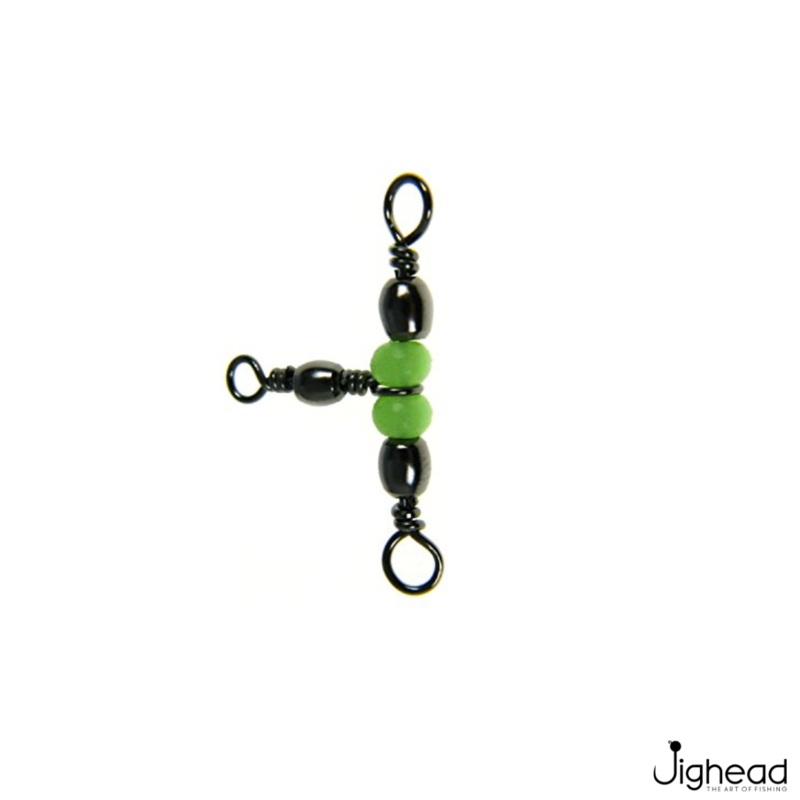 NT Brass Barrel Triple Swivel (Luminous Beads) B-Type | Size: 7