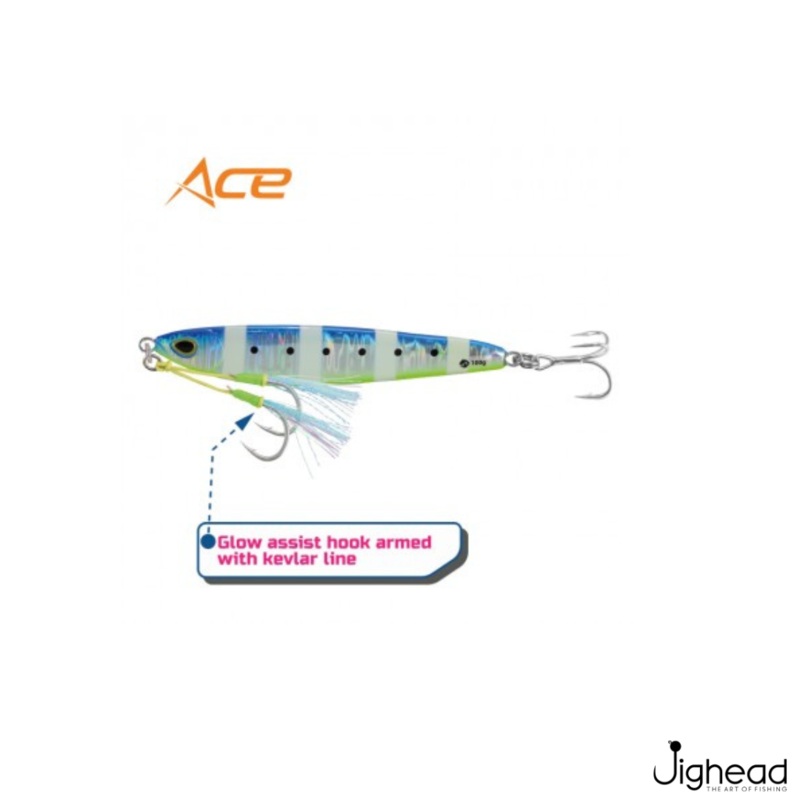 Mazuzee Ace Jig Lure With Assist Hook and Treble Hook |  25g