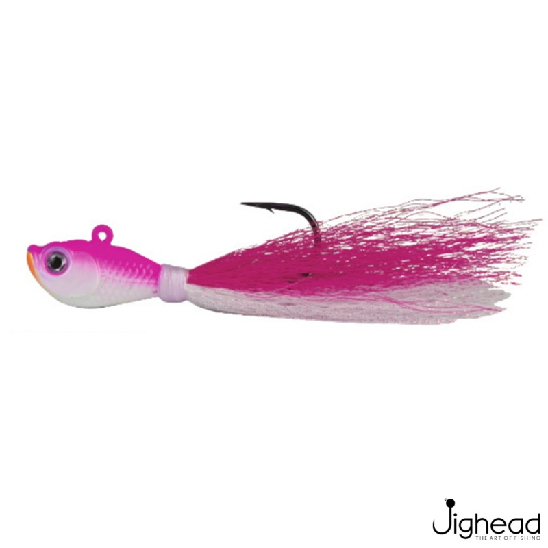 Blu Bucktail Jigs|0.5oz|1oz|1.5oz|White Chartreuse|White Pink|Moonlight|White Flash